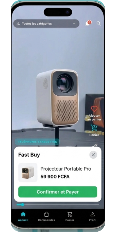Achat direct depuis le feed