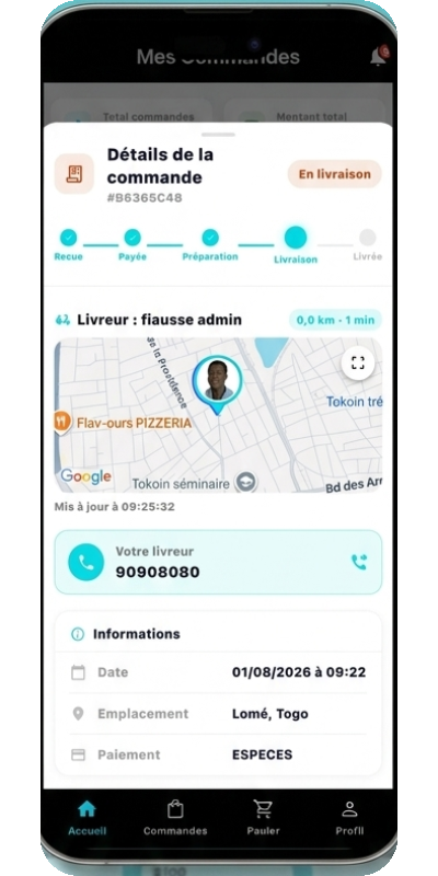 Suivi de commande